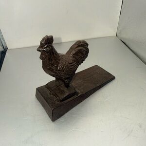 Heavy Metal  Rooster Doorstop